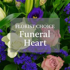 Florist Choice Funeral Heart Arrangement