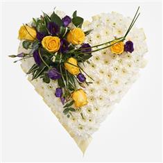 Massed Heart with Roses