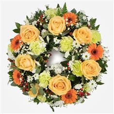Peach and Orange Classic Wreath