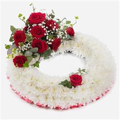 Red Roses Massed Wreath