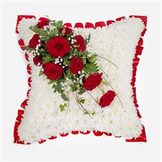Massed Cushion with Rose Spray